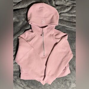 lululemon pink peony scuba half zip